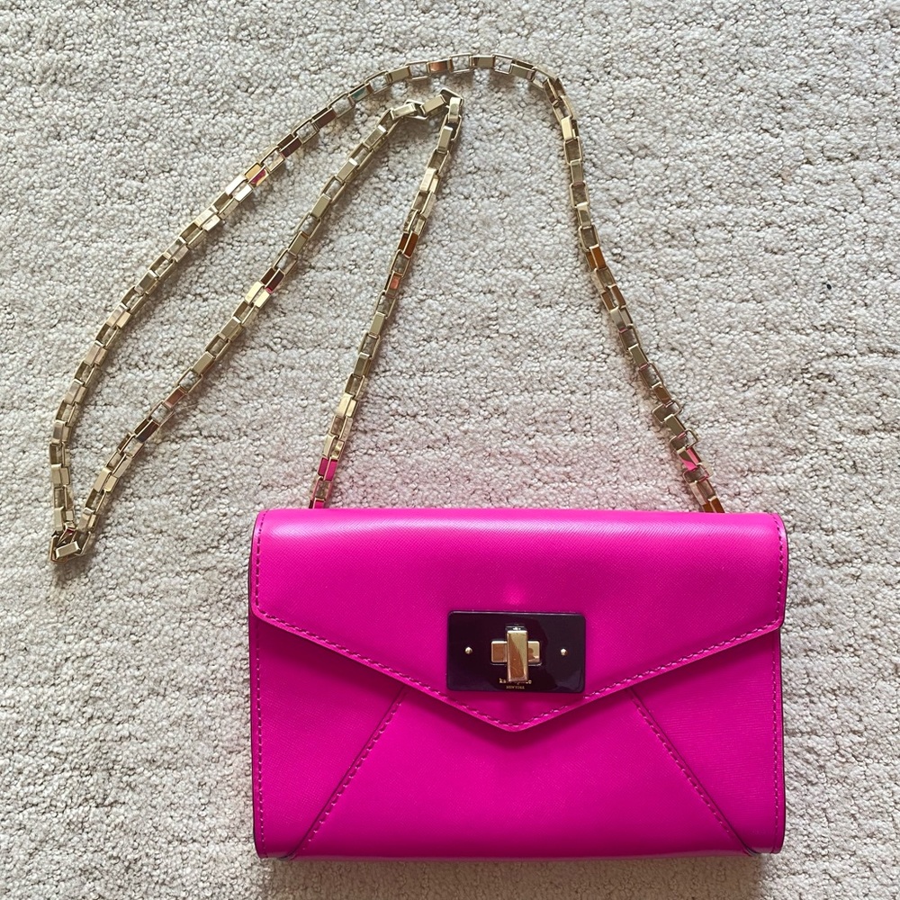 Kate Spade Hot Pink Chain Crossbody